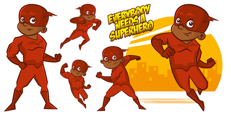 Superhero character Superheroes Set Vector illustration designのイラスト素材