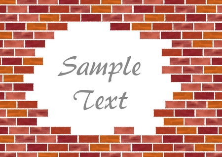 It is a frame illustration of the brick.のイラスト素材