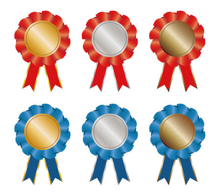 It is an illustration of the prize ribbon (medal with ribbon).