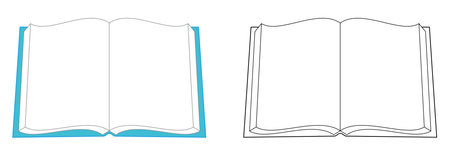This is an illustration of where I opened the book.のイラスト素材
