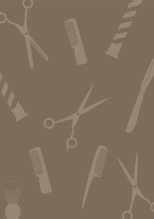 Barber wallpaper and background (A4 size)のイラスト素材