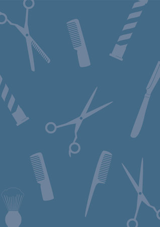 Barber wallpaper and background (A4 size)のイラスト素材