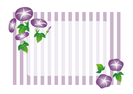 It is the frame (title frame) of the morning glory.のイラスト素材