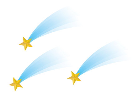 It is an illustration of a shooting star.のイラスト素材