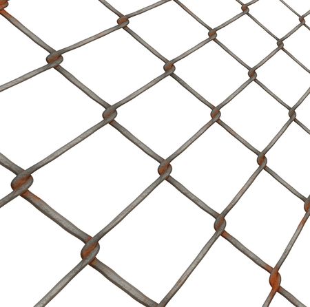 Rusty chain link fenceの写真素材