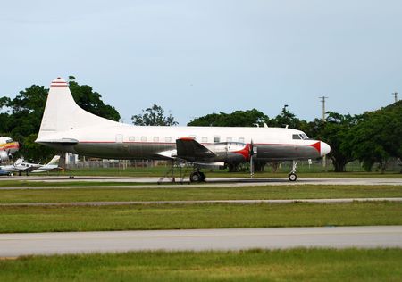 Side view of cargo plane