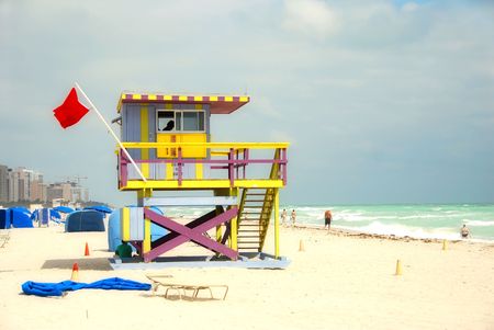 Lifeguard towerの写真素材