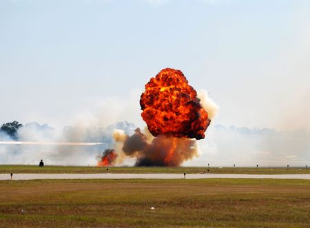 large ground explosionの写真素材