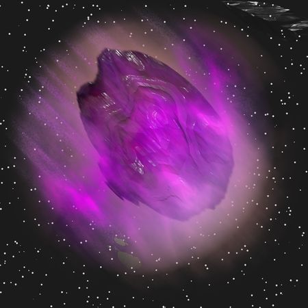 Asteroid in space