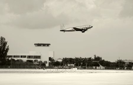 Vintage airport sceneの写真素材