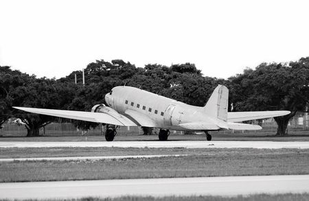 Classic propeller airplane