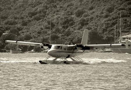 Seaplane near St Thomas, USVI