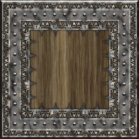 Old box with ornamentsの写真素材