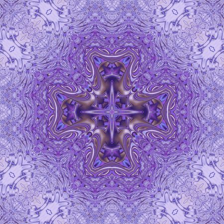 Blue ceramic tiles formin intricate patternの写真素材