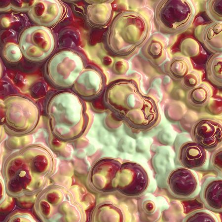 Paint splatter in red and brown colorsの写真素材