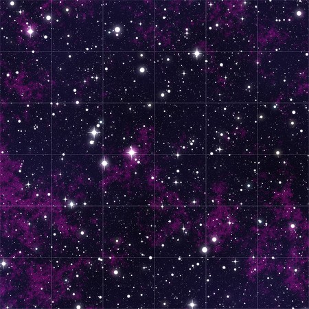 Millions of stars seen in the purple night sky
