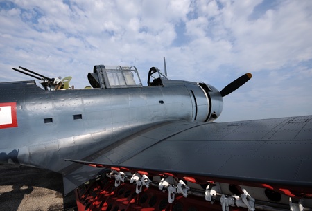 World War II era navy fighter airplaneのeditorial素材