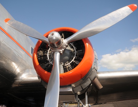 Retroairplane propeller closeup viewのeditorial素材
