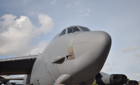 Air Force heavy strategic bomber nose view