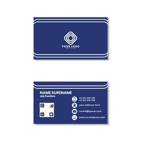 A simple and elegant business card template for corporate or for personalのイラスト素材