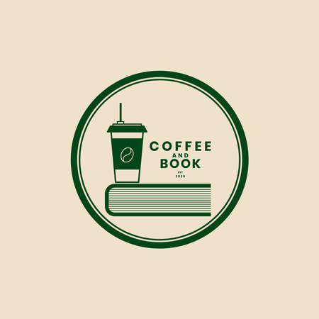 Editable coffee logo and book template for coffee shop logosのイラスト素材
