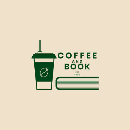 Editable coffee logo and book template for coffee shop logosのイラスト素材