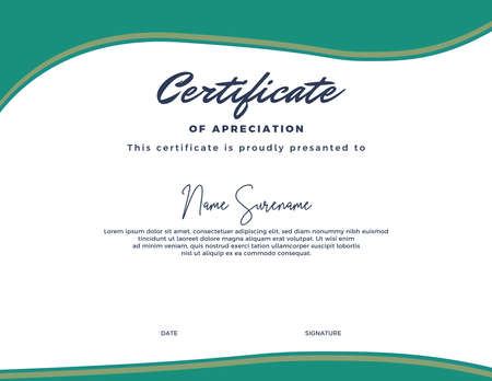 Editable certificate template, with a simple and elegant appearanceのイラスト素材