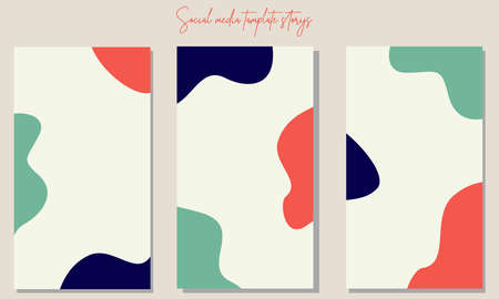 Social media story post templates, to enhance the appearance of your social media storyのイラスト素材