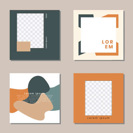 Social media post templates to beautify your posts on social mediaのイラスト素材