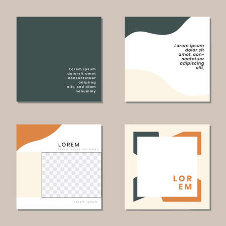 Social media post templates to beautify your posts on social mediaのイラスト素材