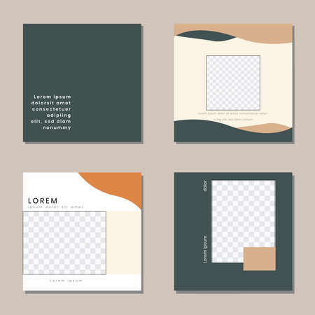 Social media post templates to beautify your posts on social mediaのイラスト素材