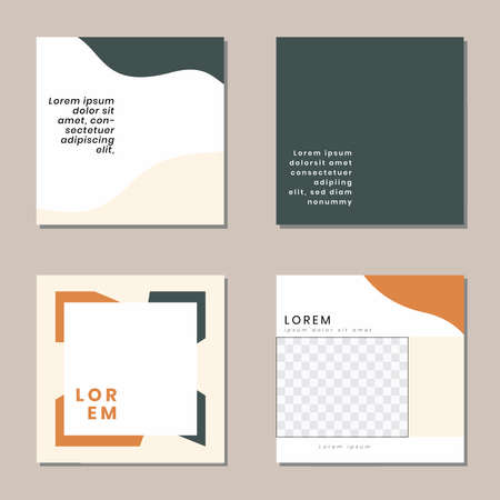 Social media post templates to beautify your posts on social mediaのイラスト素材