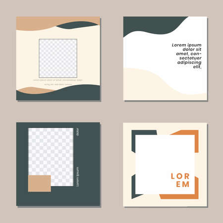 Social media post templates to beautify your posts on social mediaのイラスト素材