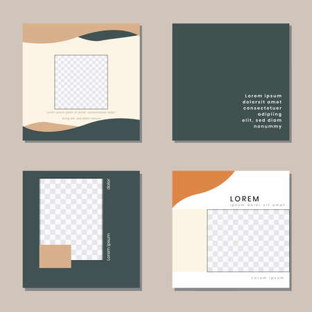 Social media post templates to beautify your posts on social mediaのイラスト素材