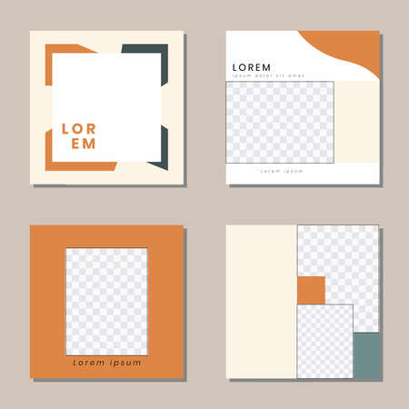 Social media post templates to beautify your posts on social mediaのイラスト素材