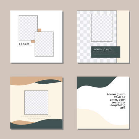 Social media post templates to beautify your posts on social mediaのイラスト素材