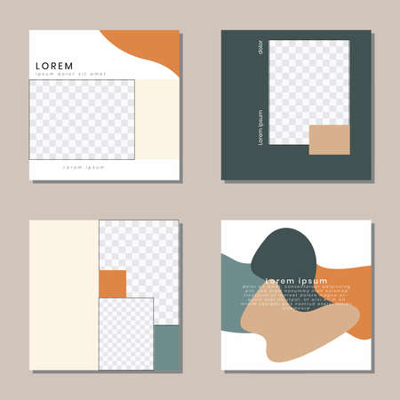 Social media post templates to beautify your posts on social mediaのイラスト素材