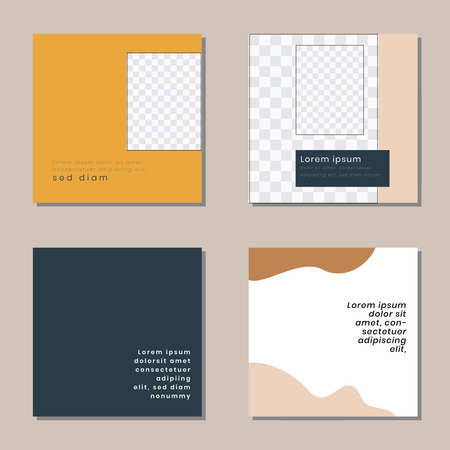 Social media post templates to beautify your posts on social mediaのイラスト素材