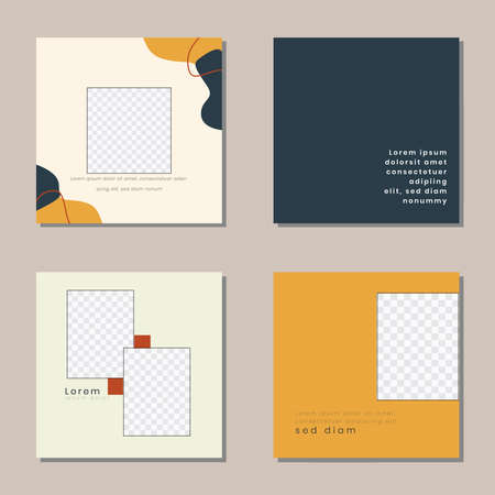 Social media post templates to beautify your posts on social mediaのイラスト素材