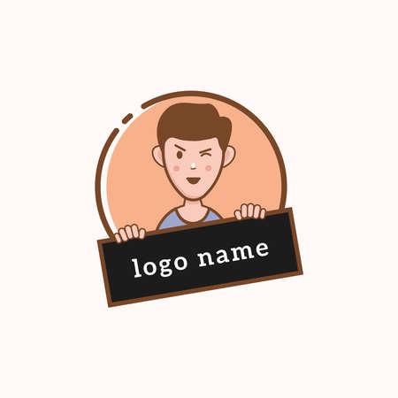 cartoon character mascot logo For branding purposesのイラスト素材
