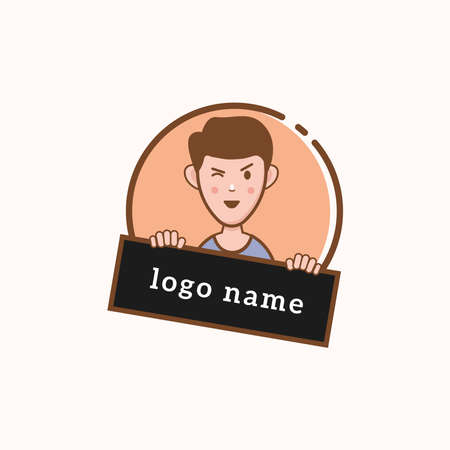 cartoon character mascot logo For branding purposesのイラスト素材
