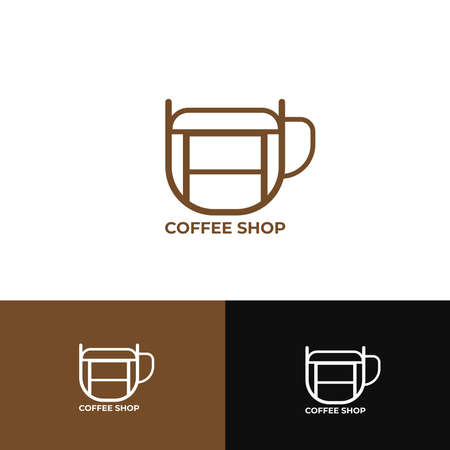 simple logo template for a coffee shopのイラスト素材
