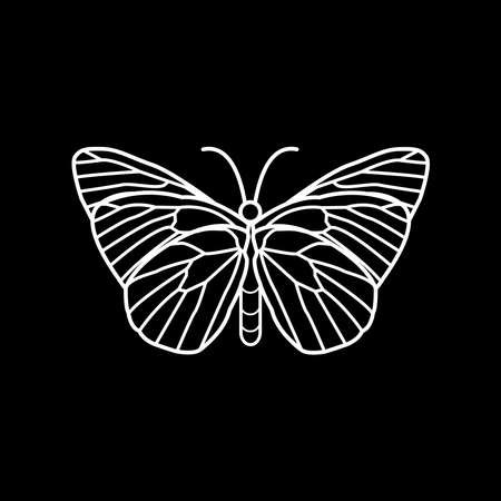 butterfly vector, can be used as a logo or t-shirt design or clothingのイラスト素材