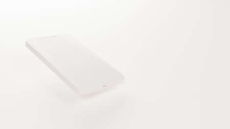 Illustration of a smartphone on a white background. 3d renderの写真素材