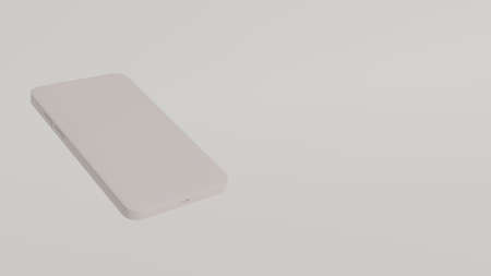 Illustration of a smartphone on a white background. 3d renderの写真素材