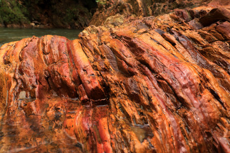 Colorful sandstone in a river in the Australian Outback.の写真素材