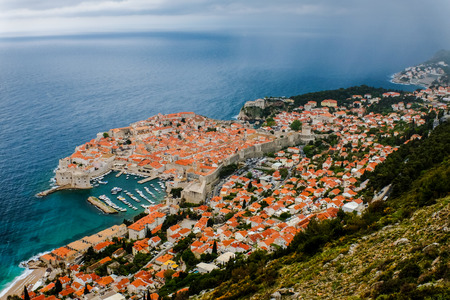An Aerial View of The Old Town of Dubrovnik, Croatia.の写真素材