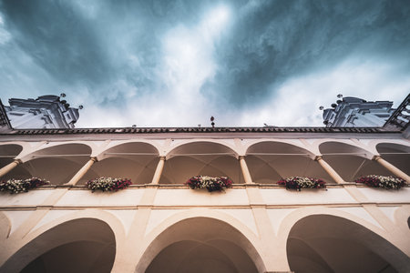 Stubenberg am See, Styria - Austria 07.08.2018: Herberstein palace in Europe. Architecture of...