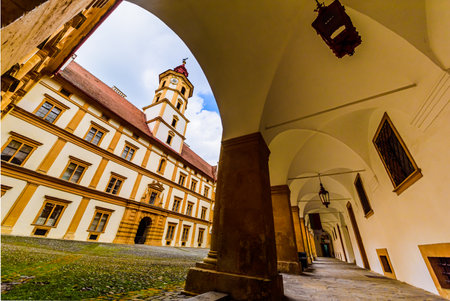 Graz, Austria 02.10.2019: View at Eggenberg palace in Autumn tourist spot, famous travel destination...