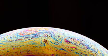 Beautiful psychedelic abstraction - interference in soap films in reflected light.